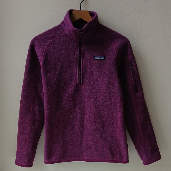 Patagonia Better Sweater 1/4 Zip Pullover Purple Women's Medium - Picture 1 of 7